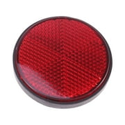 OUNONA 2 Pcs Plastic Round Reflective Warning Reflectors for Cars Motorcycles Bicycles ATVs and Dirt Bikes Red
